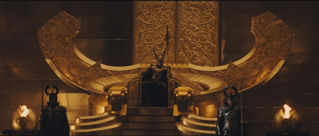 Frost Giant on the throne of Asgard